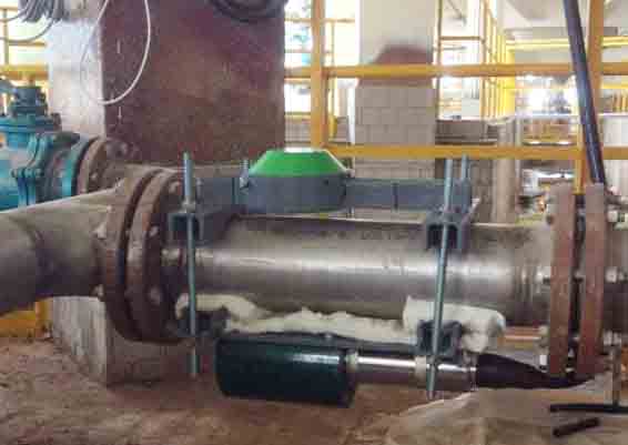 Na-22放射性仪表锌铟矿浆管道检测现场案例